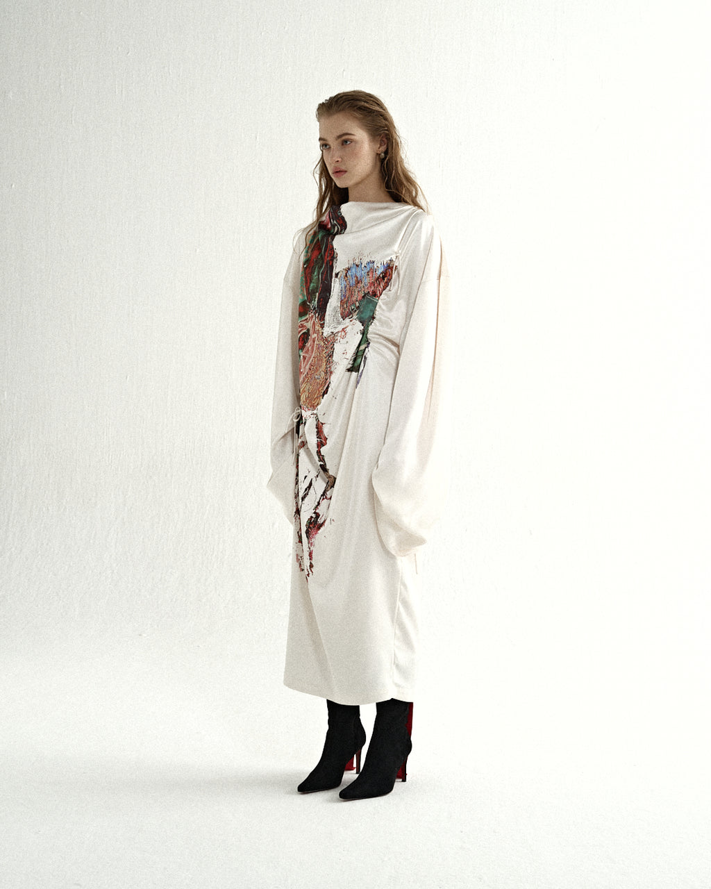 Oil Painting Jumpsuit Maxi Dress