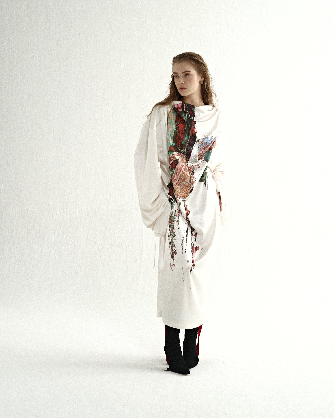 Oil Painting Jumpsuit Maxi Dress