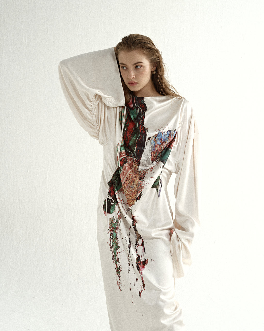 Oil Painting Jumpsuit Maxi Dress