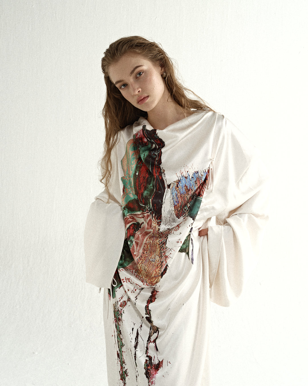 Oil Painting Jumpsuit Maxi Dress