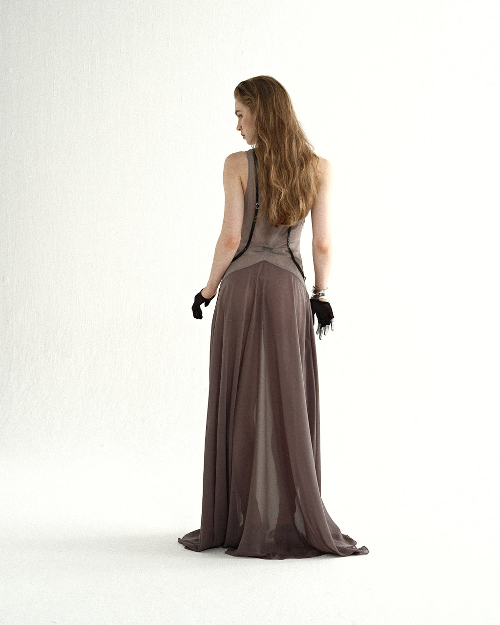 Taupe Halter Maxi Dress