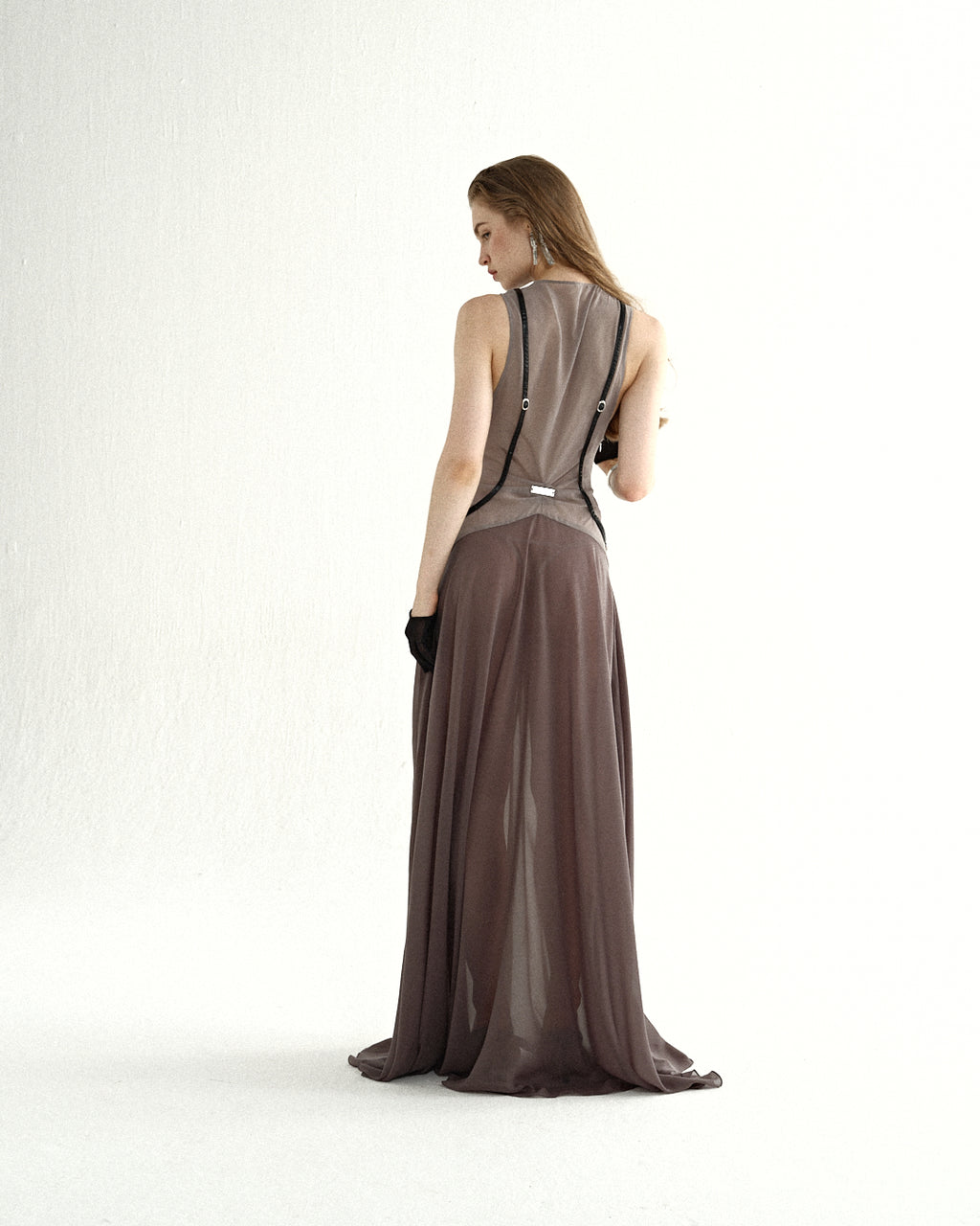 Taupe Halter Maxi Dress