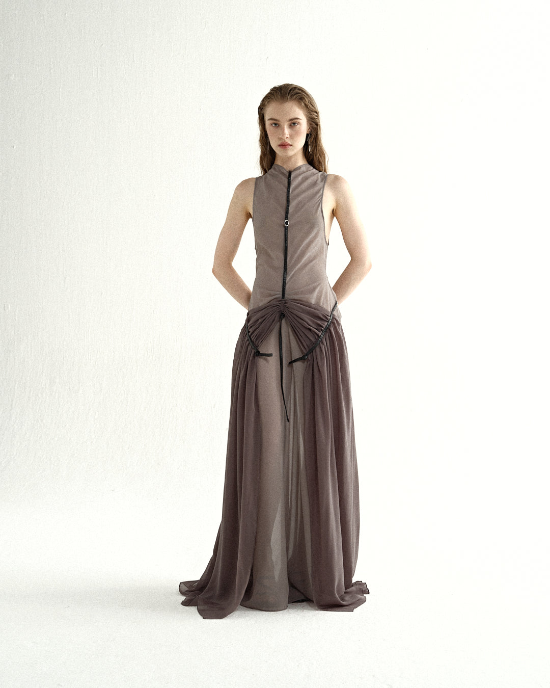 Taupe Halter Maxi Dress