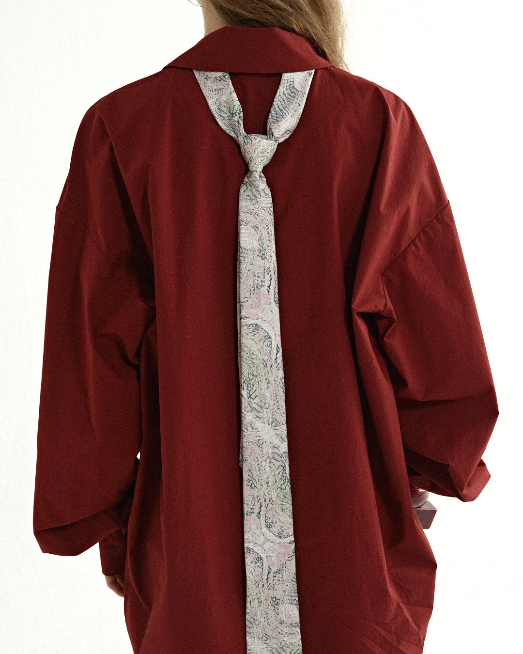 Crimson Oversized Wool Coat