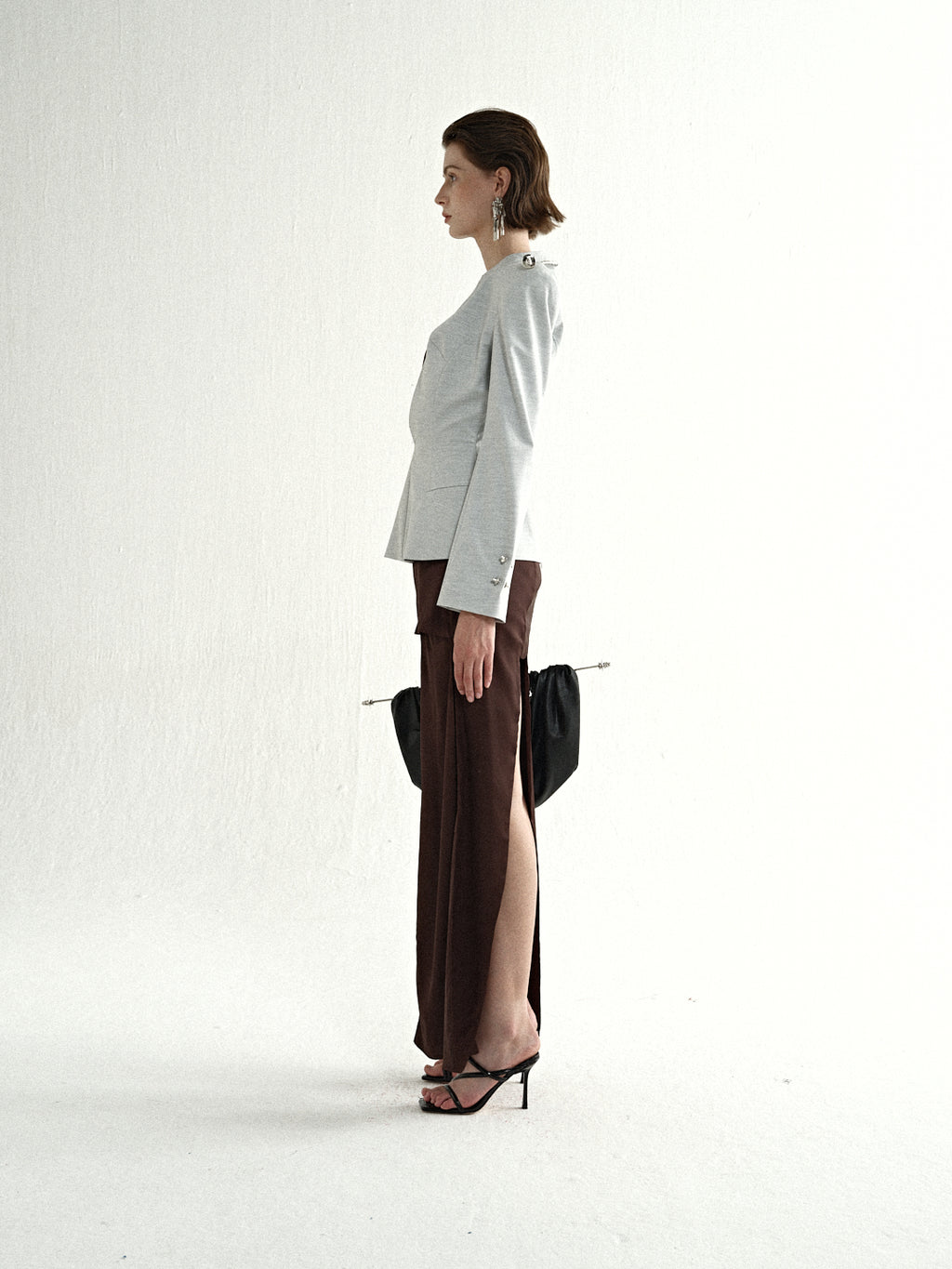 Ivory Power Blazer & Wide-Leg Trouser Set