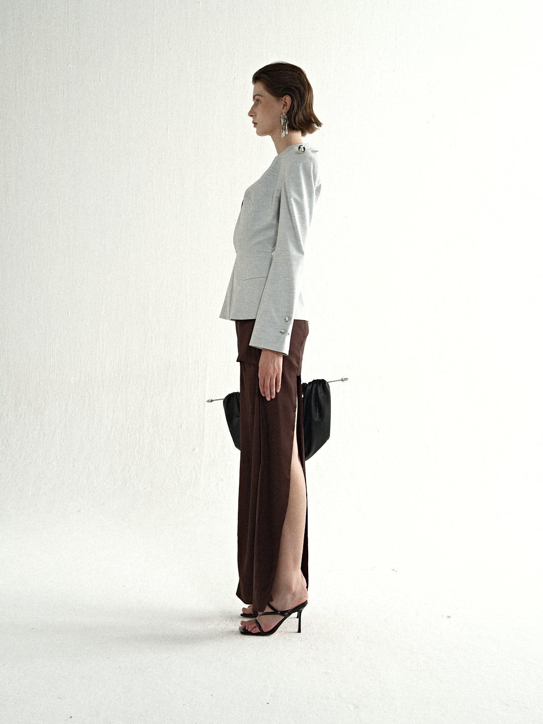 Ivory Power Blazer & Wide-Leg Trouser Set
