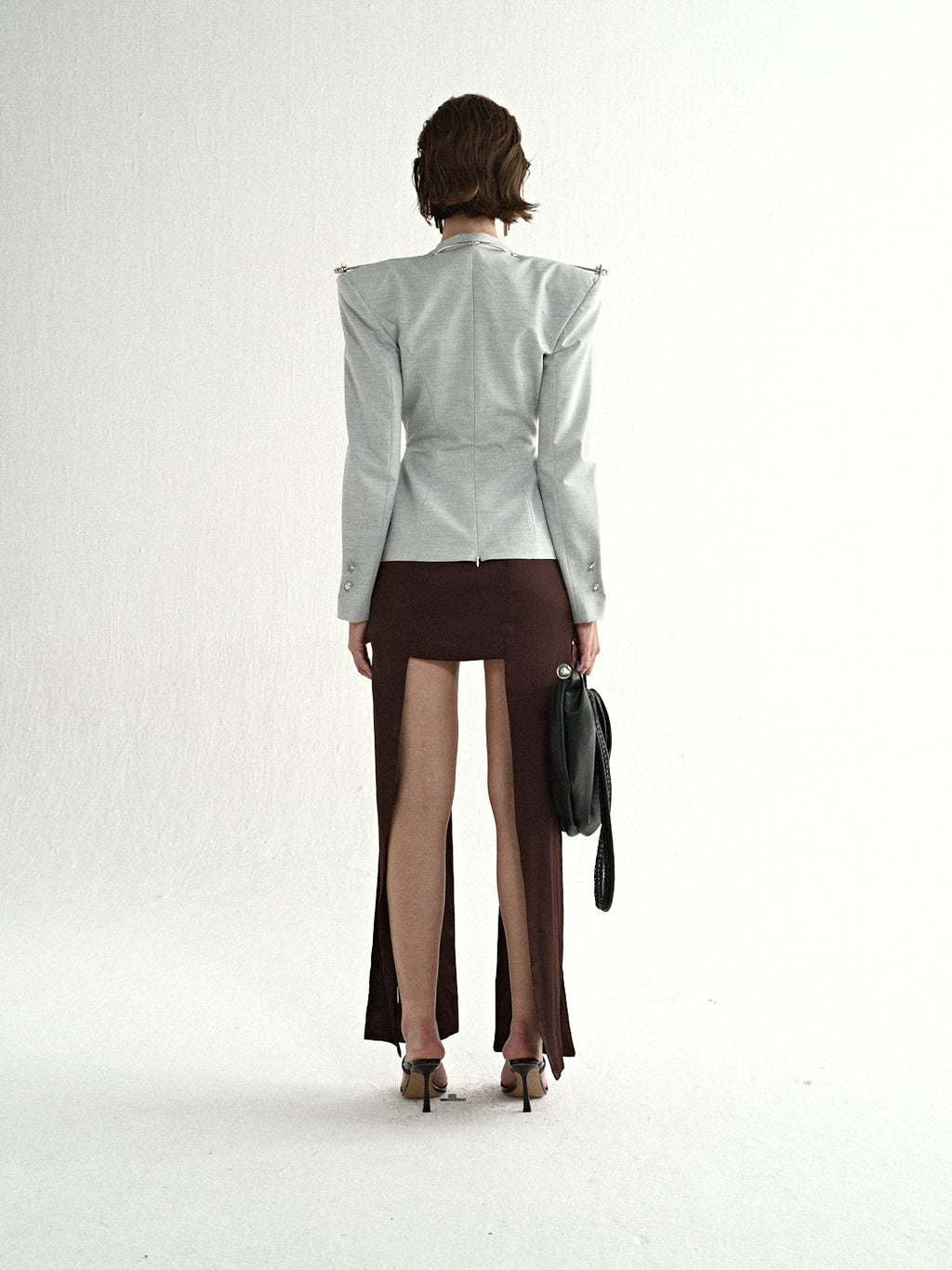 Ivory Power Blazer & Wide-Leg Trouser Set